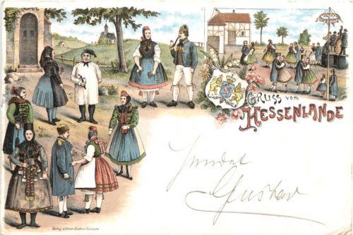Gruss vom Hessenlande - Litho