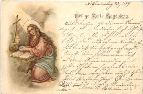 Heilige Maria Magdalena - Prägekarte