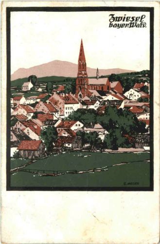 Zwiesel - Künstler Ak C. Jaeger