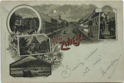 Gruss aus Zwiesel - Litho