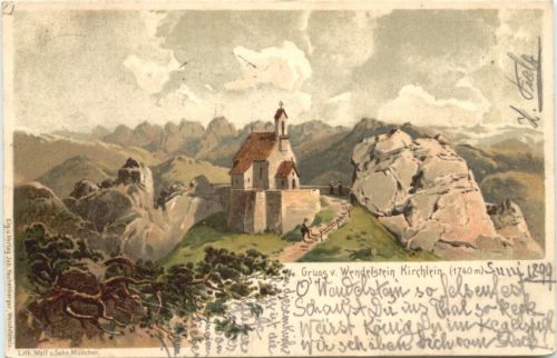 Wendelstein - Kirchlein - Litho