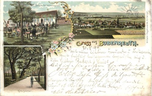 Gruss aus Bubenreuth - Litho