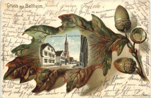Gruss aus Bellheim - Litho
