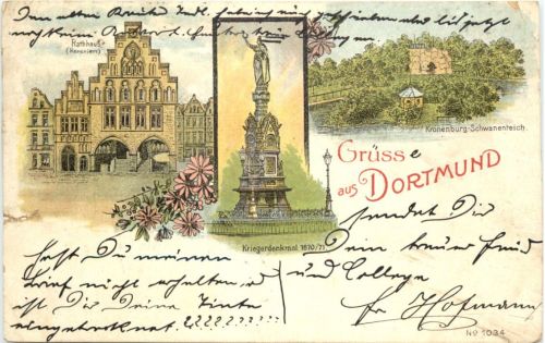 Gruss aus Dortmund - Litho