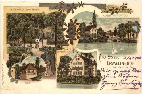 Gruss aus Ermelinghoff - Hamm in Westfalen - Litho