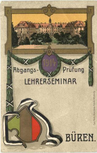 Büren - Abgangsprüfung Lehrerseminar 1914