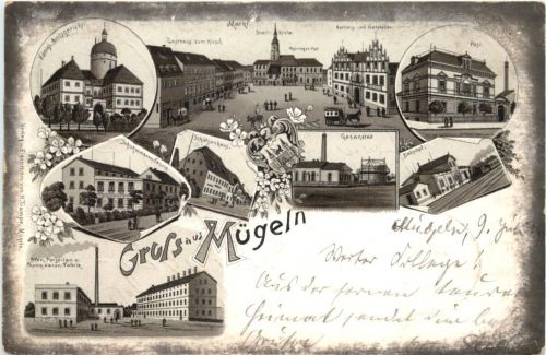 Gruss aus Mügeln - Litho