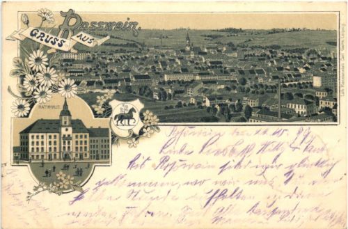 Gruss aus Rosswein - Litho