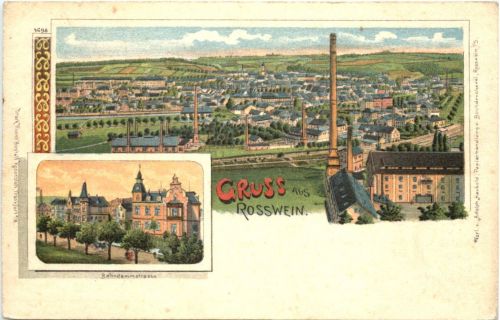 Gruss aus Rosswein - Litho