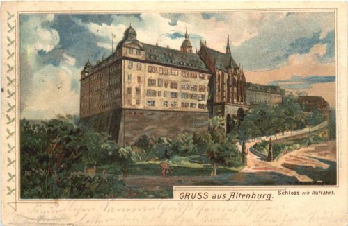 Gruss aus Altenburg - Litho