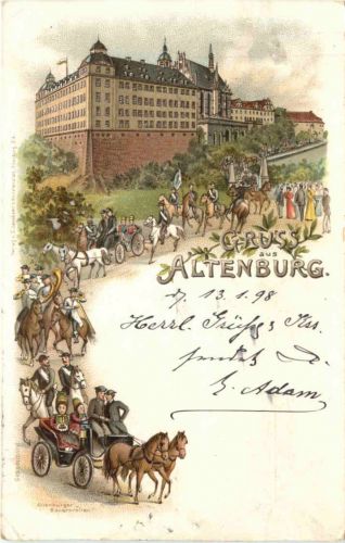 Gruss aus Altenburg - Litho