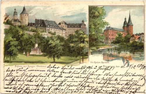 Gruss aus Altenburg - Litho
