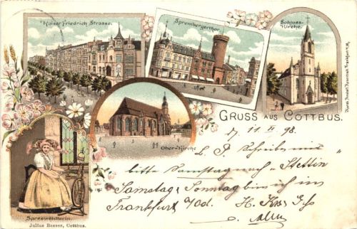 Gruss aus Cottbus - Litho