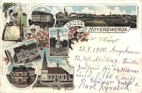 Gruss aus Hoyersweda - Litho