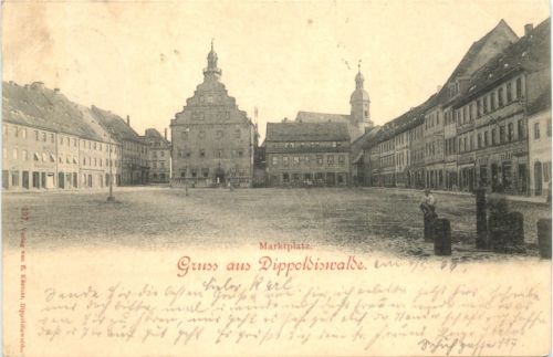 Gruss aus Dippoldiswalde - Marktplatz