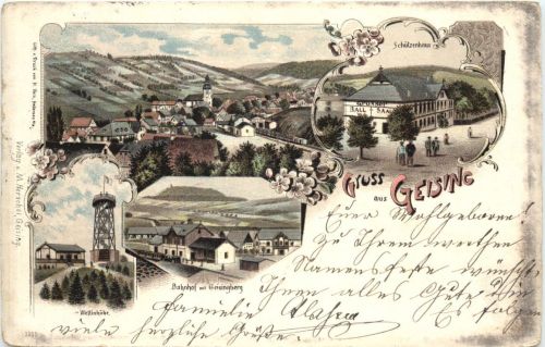 Gruss aus Geising - Altenberg - Litho