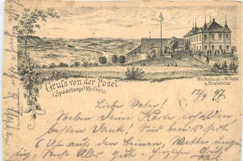 Gruss von der Posel - Spaarberge bei Meissen