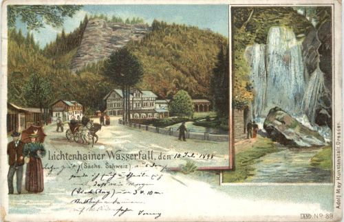 Lichtenhainer Wasserfall - Litho