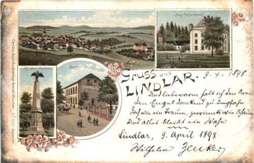 Gruss aus Lindlar - Litho