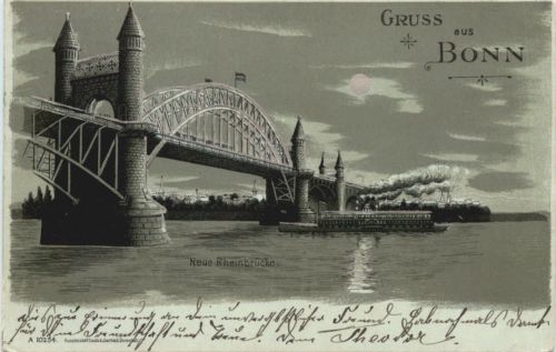 Gruss aus Bonn am Rhein - Litho