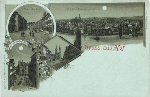 Gruss aus Hof - Litho