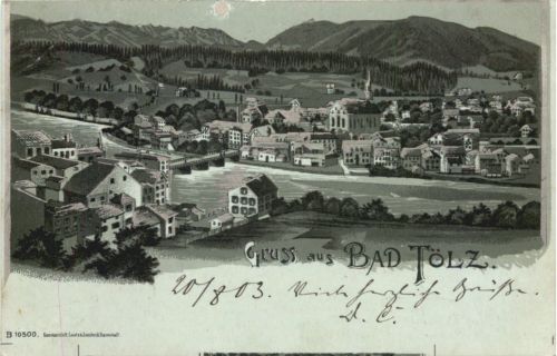 Gruss aus Bad Tölz - Litho