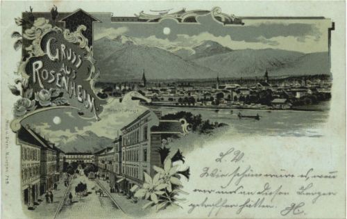Gruss aus Rosenheim - Litho - Verlag Moch & Stern