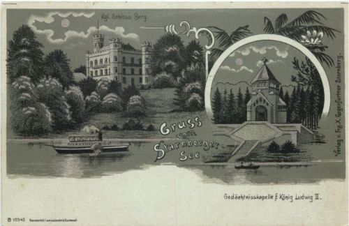 Gruss vom Starnberger See - Litho