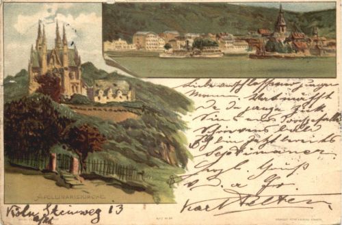 Remagen - Appolinariskirche - Litho
