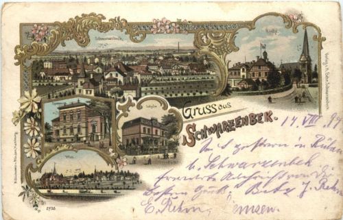 Gruss aus Schwarzenbek - Litho