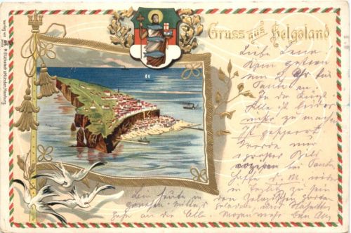 Gruss aus Helgoland - Litho