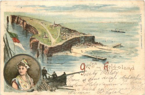 Gruss aus Helgoland - Litho