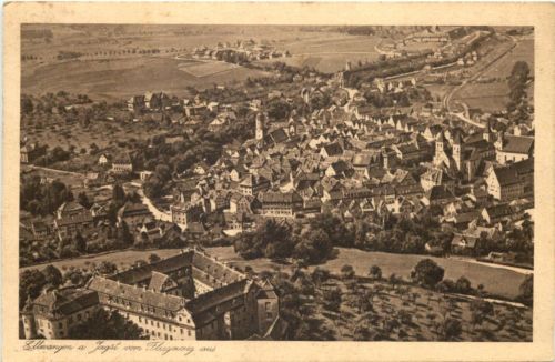 Ellwangen an der Jagst vom Flugzeug