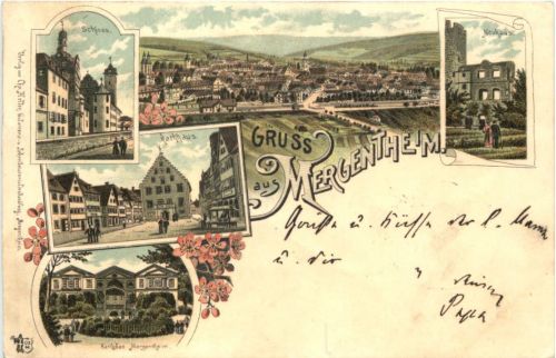 Gruss aus Mergentheim - Litho