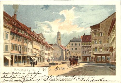 Ravensburg - Bachstrasse - Litho