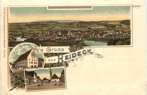 Gruss aus Heideck - Litho