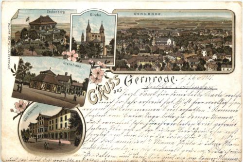 Gruss aus Gernrode - Litho