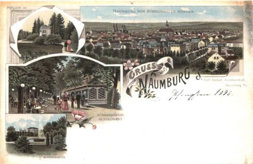 Gruss aus Naumburg a. Saale - Litho