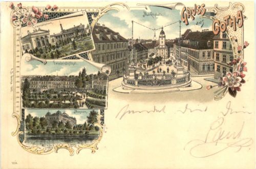 Gruss aus Gotha - Litho