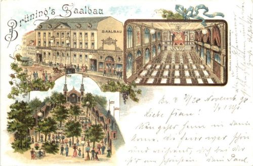 Braunschweig - Brünnings Saalbau - Litho
