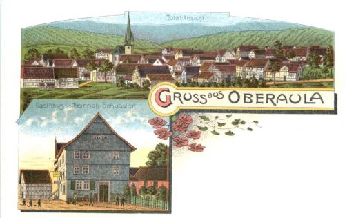 Gruss aus Oberaula - Litho