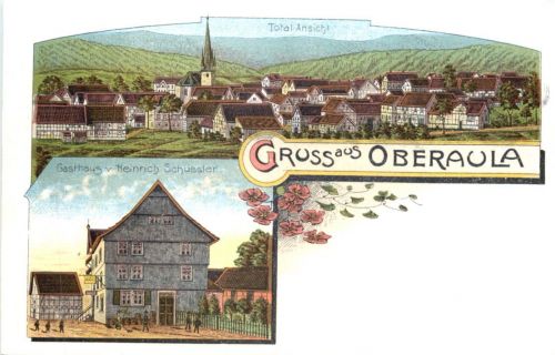 Gruss aus Oberaula - Litho