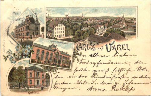 Gruss aus Varel - Litho