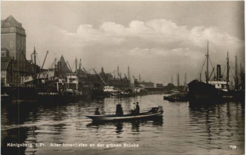 Königsberg - Alter Innenhafen an der grünen Brücke