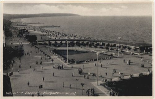 Danzig - Zoppot - Kurgarten und Strand