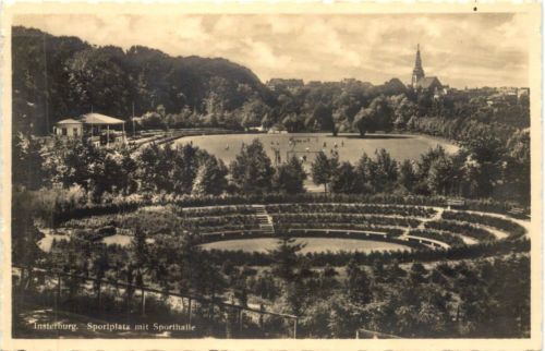 Insterburg - Sportplatz mit Sporthalle