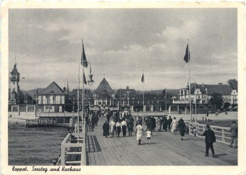 Zoppot - Seesteg und Kurhaus