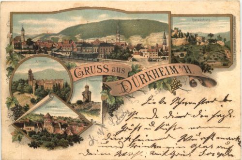 Gruss aus Bad Dürkheim - Litho