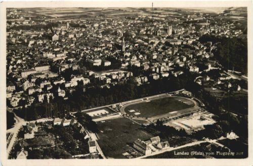 Landau Pfalz vom Flugzeug aus