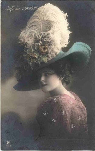 Mode 1909 - Frau mit Hut